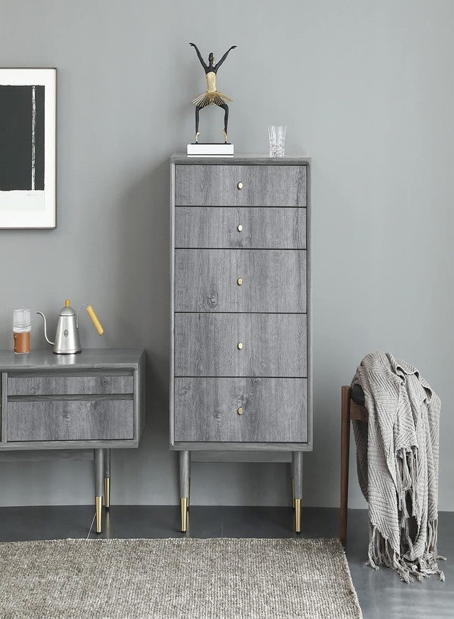 Ismoon 17.7"x118"Wood Wallpaper Light Grey Wood Peel and Stick Wallpaper Gray Wood Contact Paper Removable Wallpaper Self-Adhesive Wood Grain Faux Film Roll for Desk Table Wall Cabinet Shelf Draw - Image 3